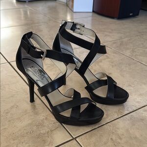 Michael Kors Women's Black Strappy Heels